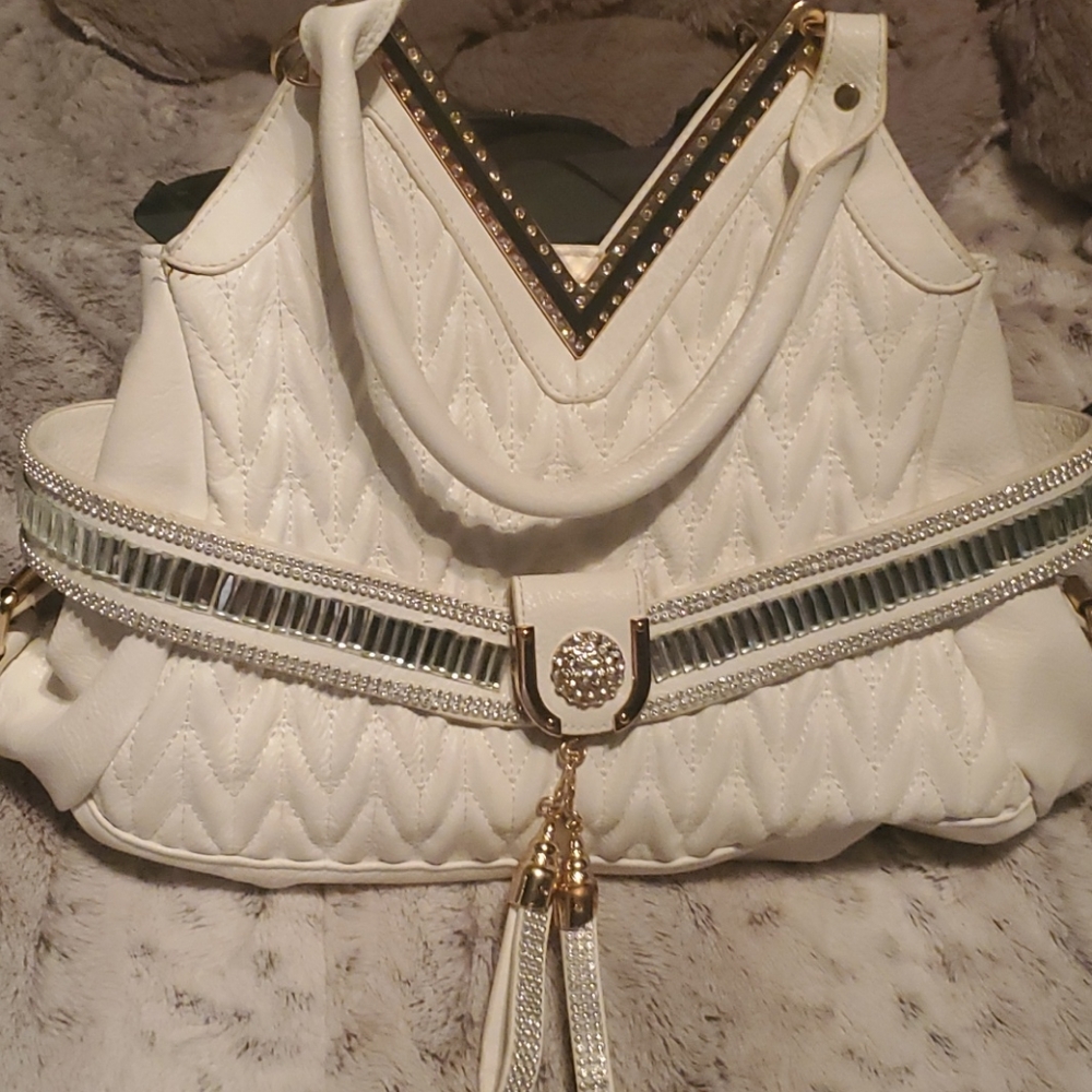 White bling bag